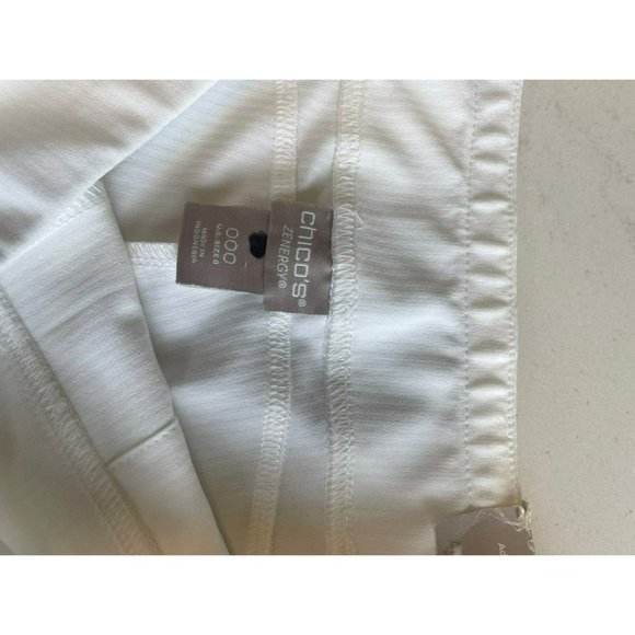 Chico's Zenergy White Cropped Pants sz 0. NEW - Picture 7 of 7